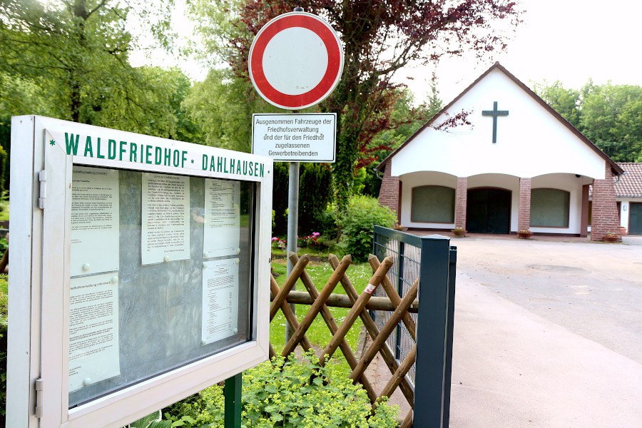 Auf dem Waldfriedhof Dahlhausen muss ein Gräberfeld früher als geplant saniert werden, weil ein vor vier Jahren saniertes Feld schon fast voll belegt ist. Foto: Thomas Dohna