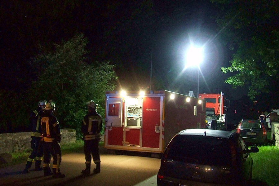 Im Abrollcontainer liefert der Kreis Lippe Material für Einsätze unter Atemschutz. Foto: Freiwillige Feuerwehr Leopoldshöhe