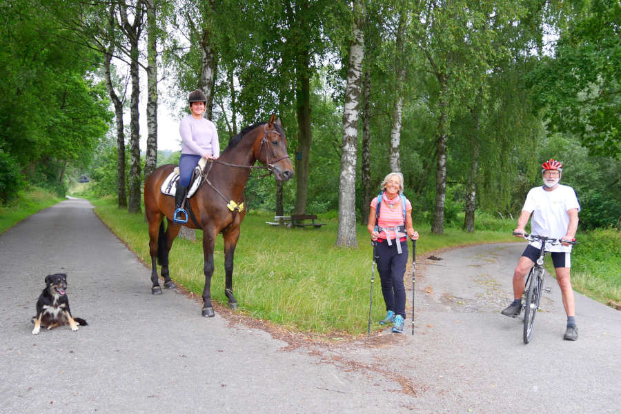 Die Natursport-Charta Lippe stärkt das Miteinander beim Wandern, Reiten und Radfahren. Foto: Lippe Tourismus & Marketing GmbH.