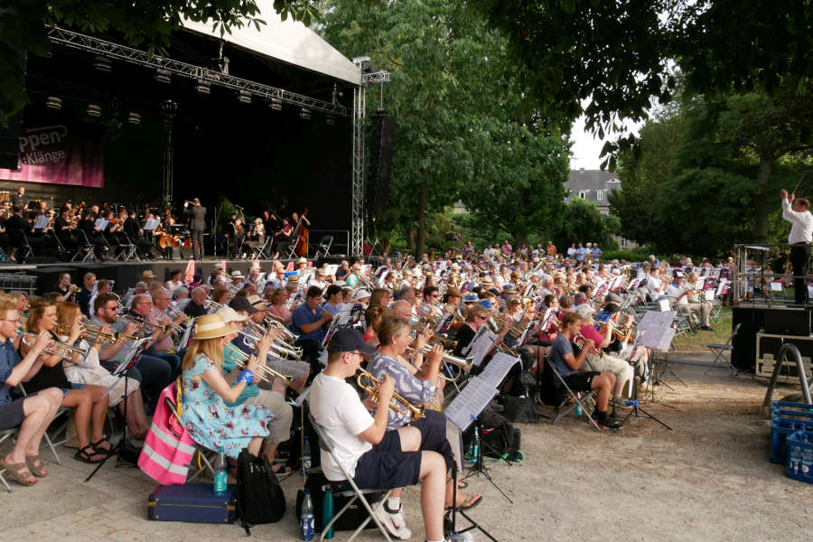 Welturaufführung beim Lippischen Landesposaunenfest: „Sinfonische Messe“ von Michael Schütz. Foto: Lippische Landeskirche
