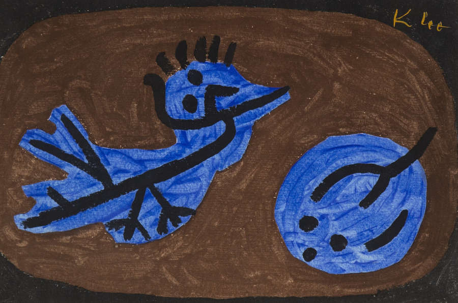 Paul Klee, "Blau-Vogel-Kürbis", Farbpochoir, 1939, Foto: Sundermann Fine Art