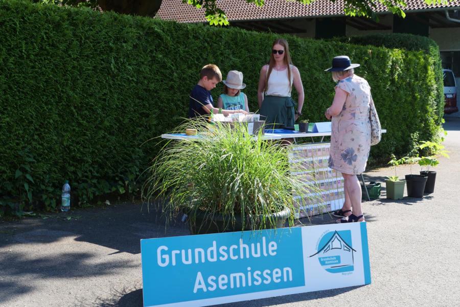 Die Grundschule Asemissen verkaufte Pflanzen und Samen. Foto: Martin Düsterberg