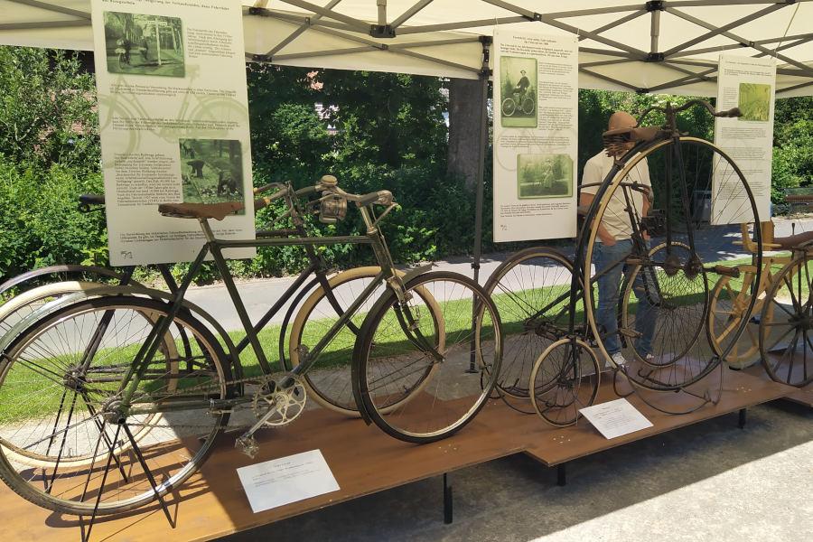 In Lemgo war das mobile Fahrradmuseum zu Gast. Foto: Privat