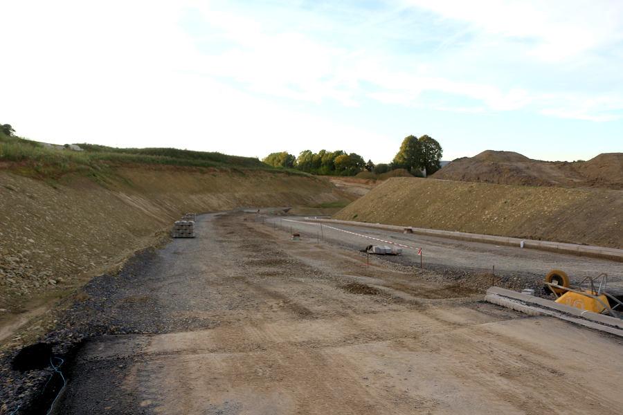 Die Auffahrt von der Tunnelstraße zur neuen Trasse der B66. Foto: Thomas Dohna