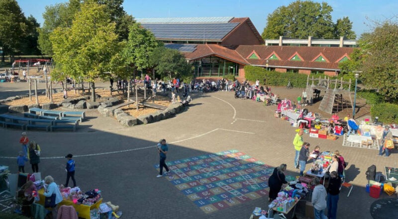 Bestes Wetter für den Flohmarkt der GS Nord am vergangenen Wochenende. Foto: Privat