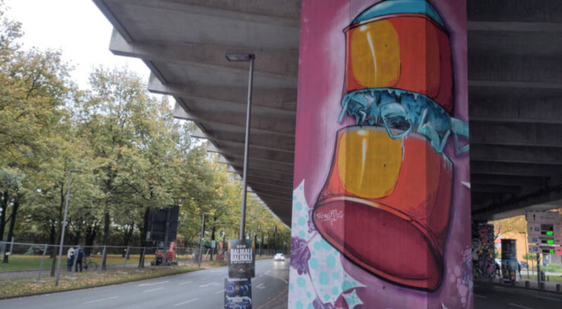 In Bielefeld entsteht ein öffentliche Graffitifläche. Betreut wird die Hall of Fame durch das Kulturdezernat und den Verein hoch2. Foto: Stadt Bielefeld/hoch2.