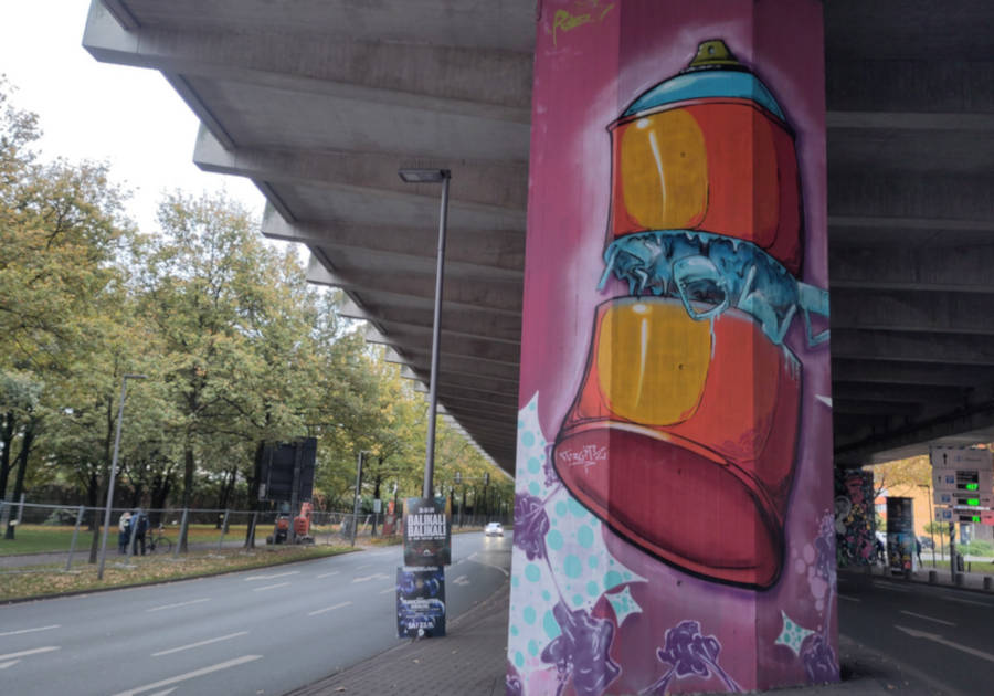 In Bielefeld entsteht ein öffentliche Graffitifläche. Betreut wird die Hall of Fame durch das Kulturdezernat und den Verein hoch2. Foto: Stadt Bielefeld/hoch2.