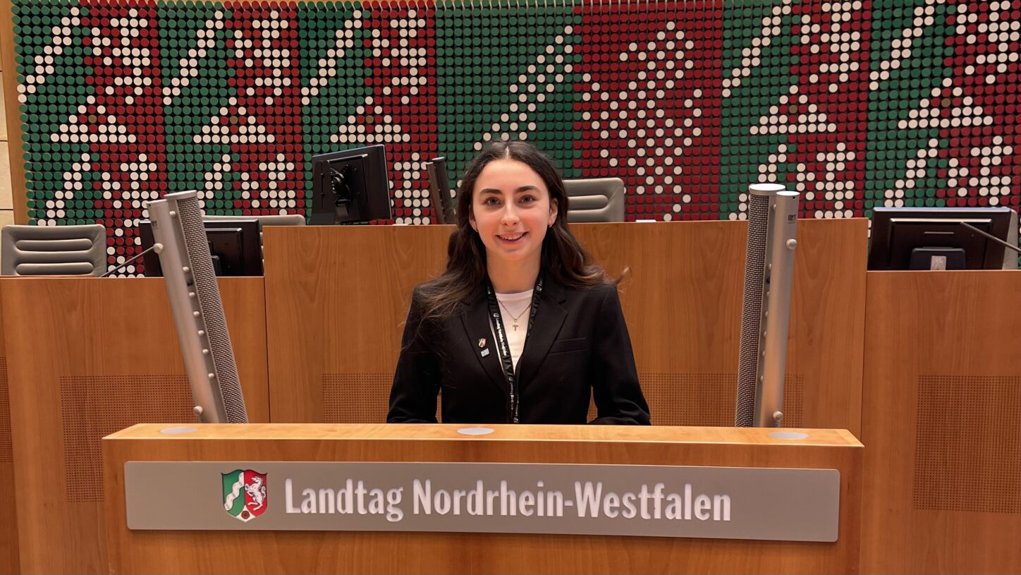 Anatoli Oinopolidou in Düsseldorf beim Jugendlandtag vom 7. bis 9. November 2024. Foto: Privat