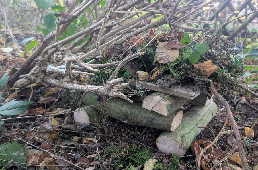 Eine Igelburg im Garten bietet den Igeln Unterschlupf für den Winterschlaf. Foto: Gemeinde Leopoldshöhe