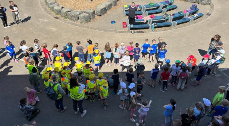 Start beim Spiel- und Sporttag an der Grundschule Nord mit den zukünftigen Erstklässlern. Foto: Privat