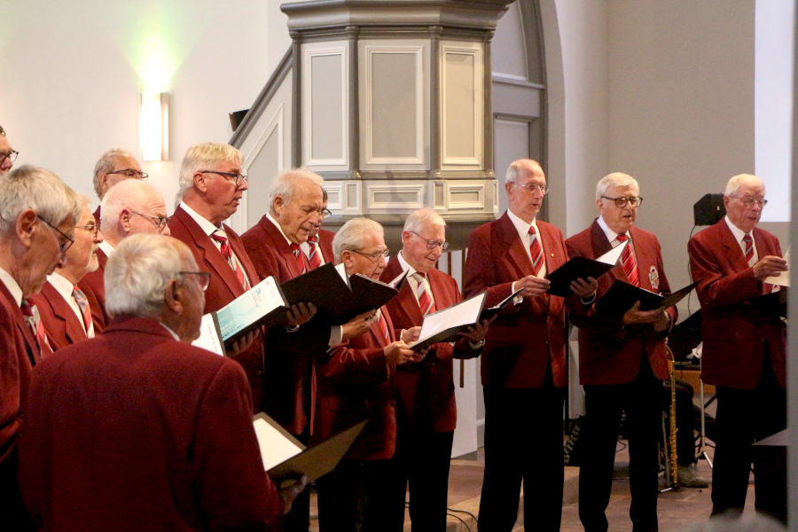 Der Männergesangverein von 1879 gab in der evangelischen Kirche am Marktplatz sein Herbstkonzert. Foto: Thomas Dohna