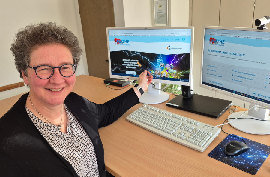 Bereits zum achten Mal unterstützt die Stiftung Standortsicherung den Wettbewerb „Mathe im Advent“ Geschäftsführerin Dr. A. Heinrike Heil hofft auf einen neuen Teilnahmerekord. Foto: Christina-Carolin Rempe/ Stiftung Standortsicherung