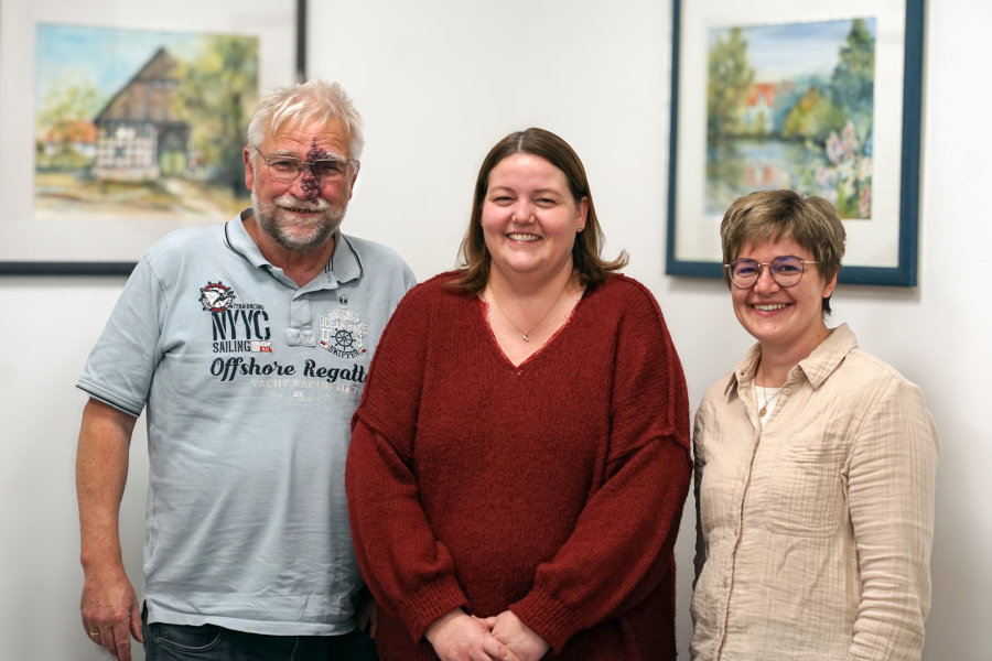 Jürgen Hachmeister, Christiane Frevert und Annkathrin Sonntag bilden die Fraktion der Grünen im Gemeinderat. Foto: Grüne