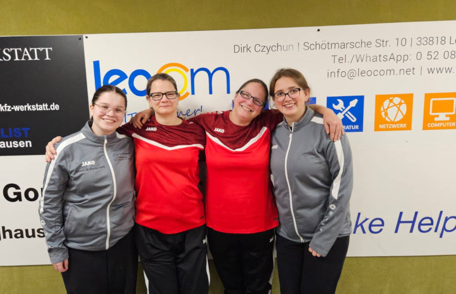 Die zweite Damenmannschaft mit (von links) Lilly Lemke, Madeleine Wilde, Katja Lemke und Paula Kurzius. Foto: Privat