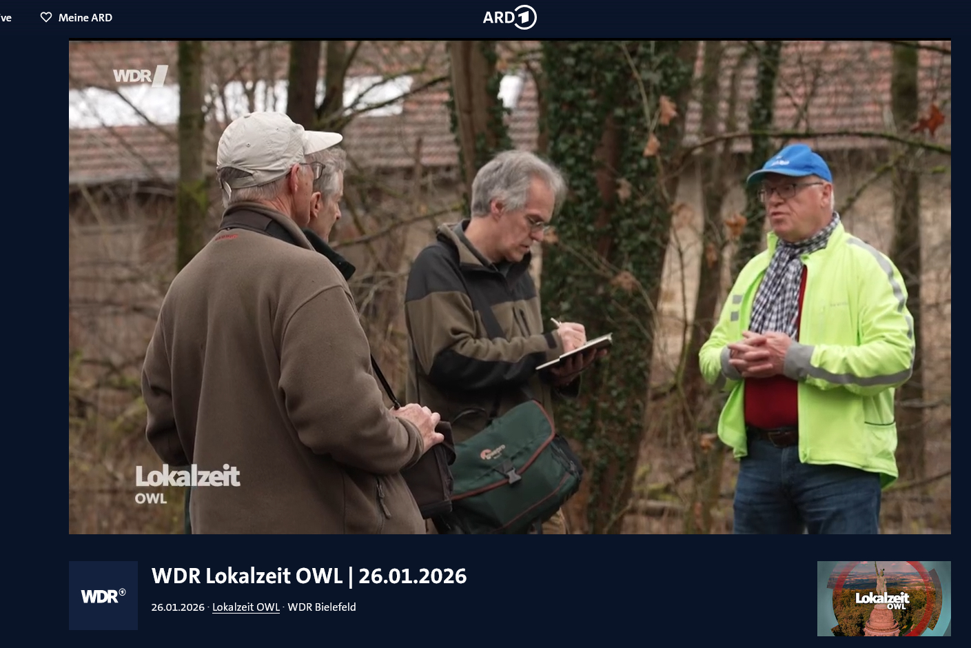 Screenshot WDR: Leopoldshöher Nachrichten