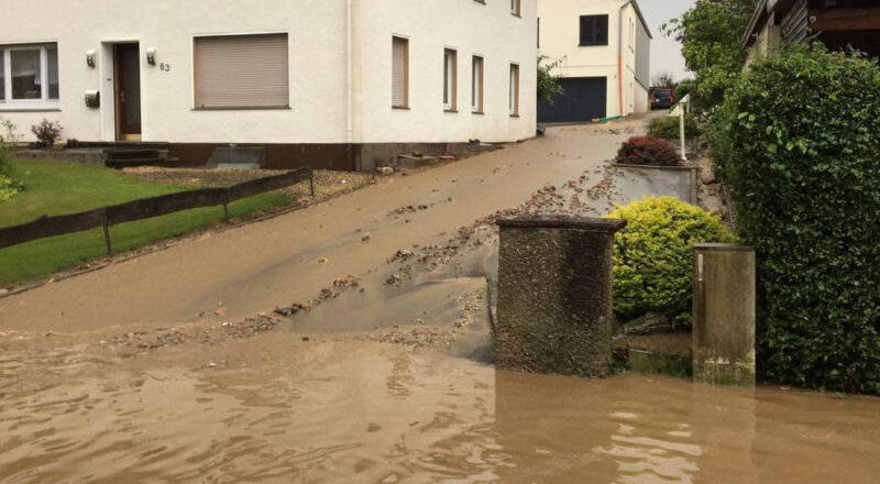 Die Erfahrungen mit regionalen Extremwettereignissen, wie dem Starkregen im Juni 2024 in Klüt, liefern die Grundlagen für das Projekt Pathways2Resilience. Foto: Kreis Lippe