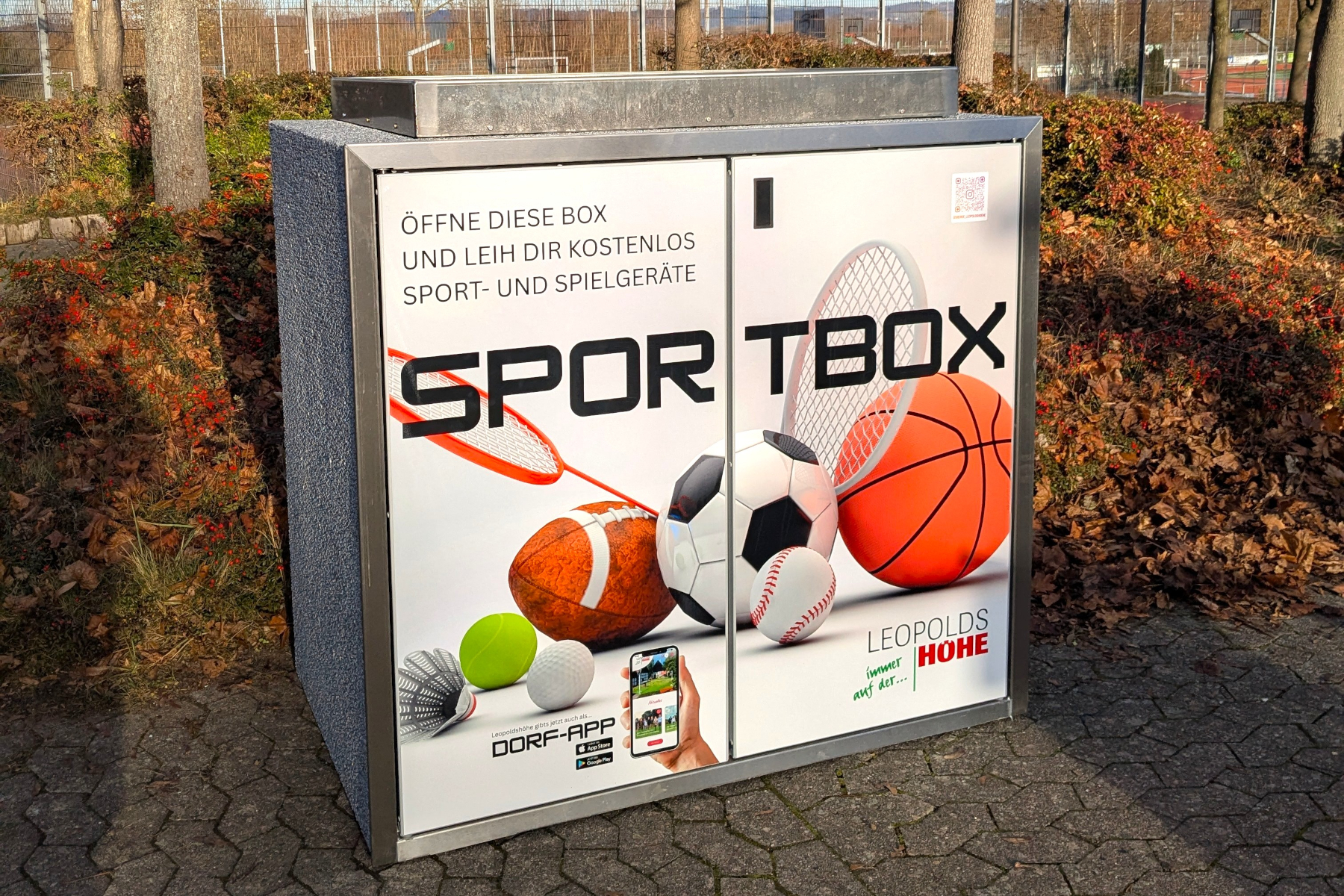 Die neue Sportbox der Gemeinde. Foto: Gemeinde Leopoldshöhe