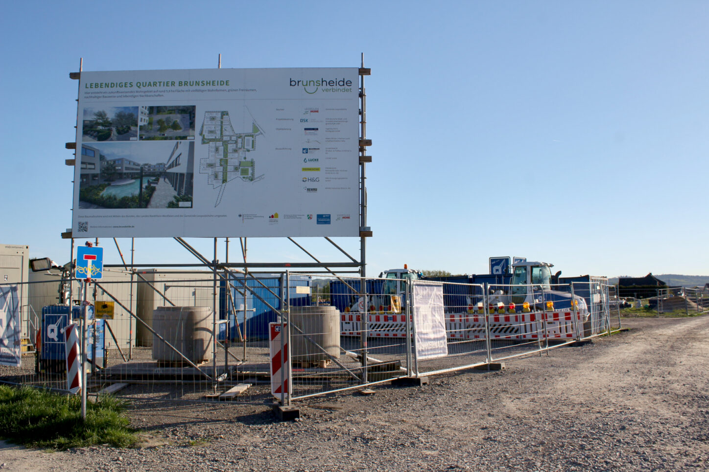 Die Arbeiten für das Baugebiet Brunsheide laufen. Foto: Thomas Dohna