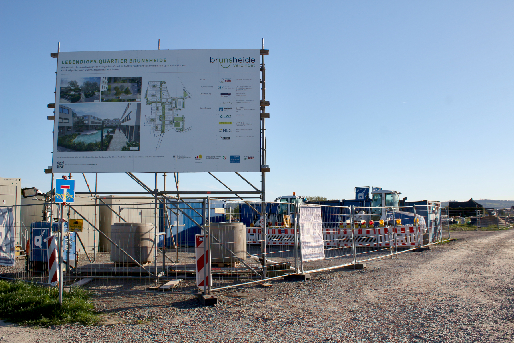 Die Arbeiten für das Baugebiet Brunsheide laufen. Foto: Thomas Dohna