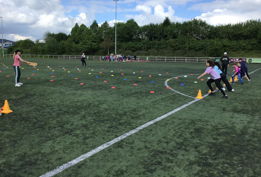 Start zum Sprint beim Sportabzeichenfest der Grundschule Asemissen. Foto: Privat