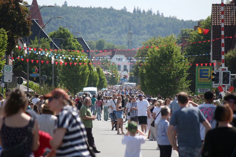 Tausende waren zum Umzug auf und an die Dorfstraße gekommen. Foto: Thomas Dohna