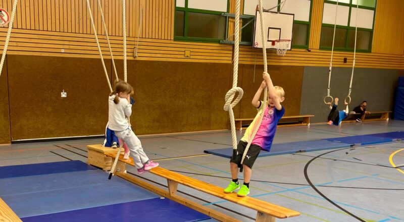 Beim Spiel- und Sportfest konnten die Kinder viele Turngeräte ausprobieren. Foto: Privat