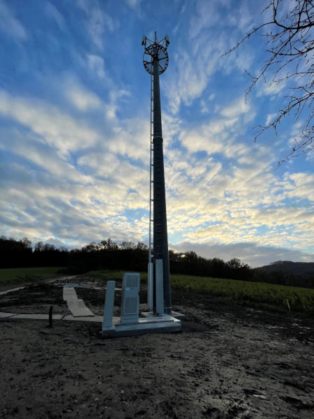 Funkmasten verbessern die Abdeckung in Lippe - hier der in 2024 in Betrieb genommene Mast in Währentrup. Foto: Kreis Lippe