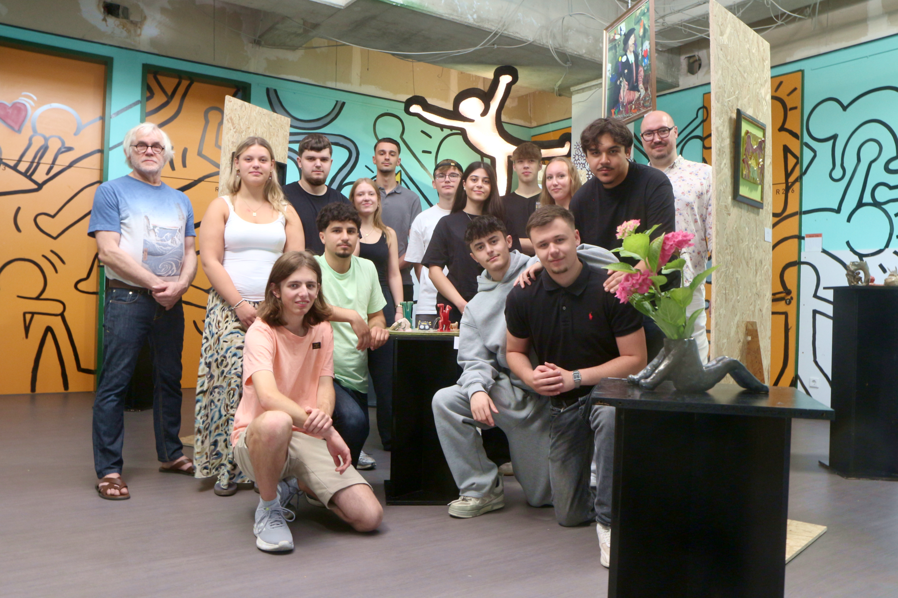 Der Projektkurs "Kunst im öffentlichen Raum" beschäftigte sich im ablaufenden Schuljahr mit dem US-amerikanischen Künstler Keith Haring. Foto: Thomas Dohna