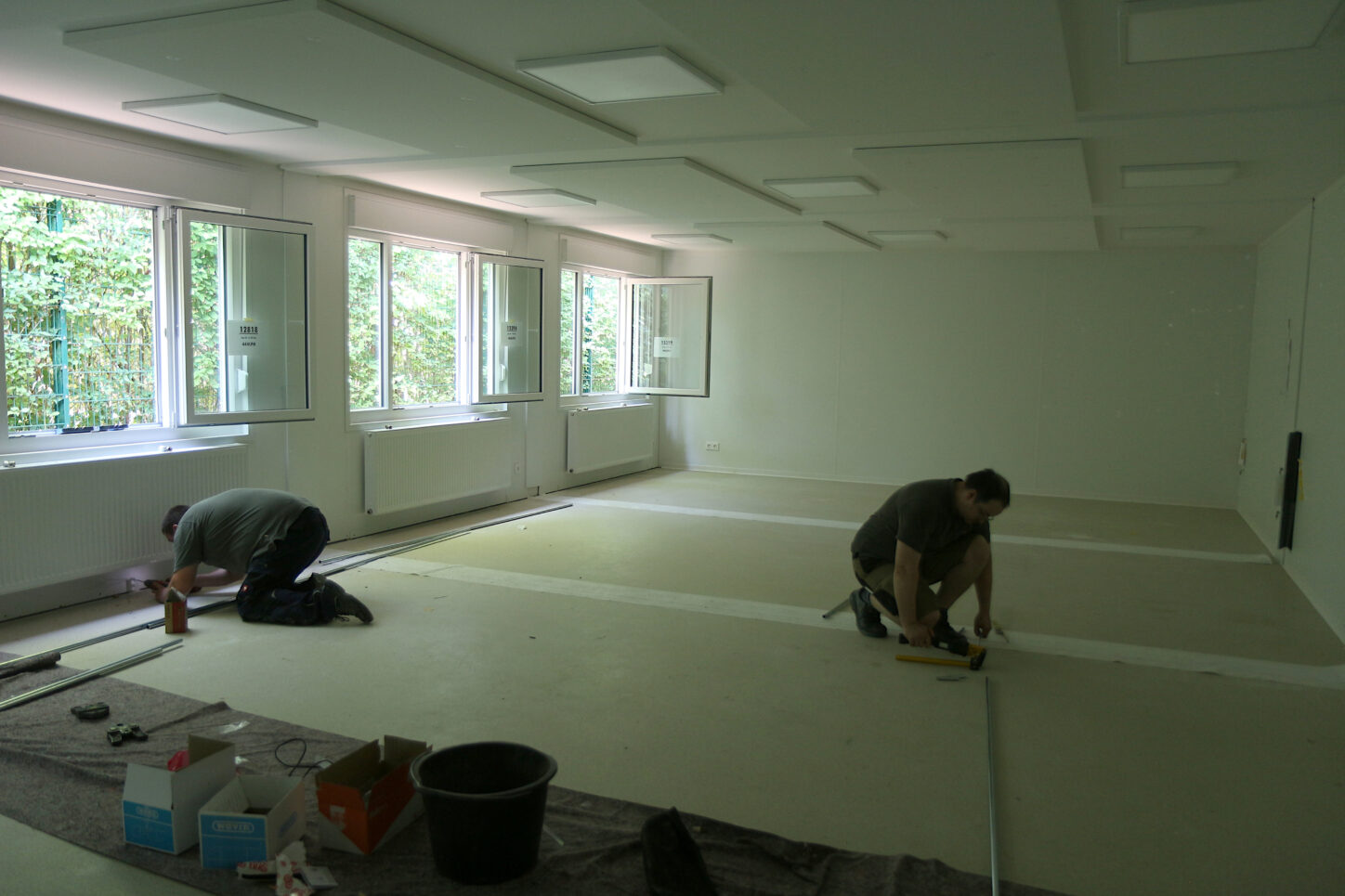Zur Zeitpunkt der Aufnahme fanden in diesem großen Gruppenraum letzte Arbeiten statt. Foto: Edeltraud Dombert