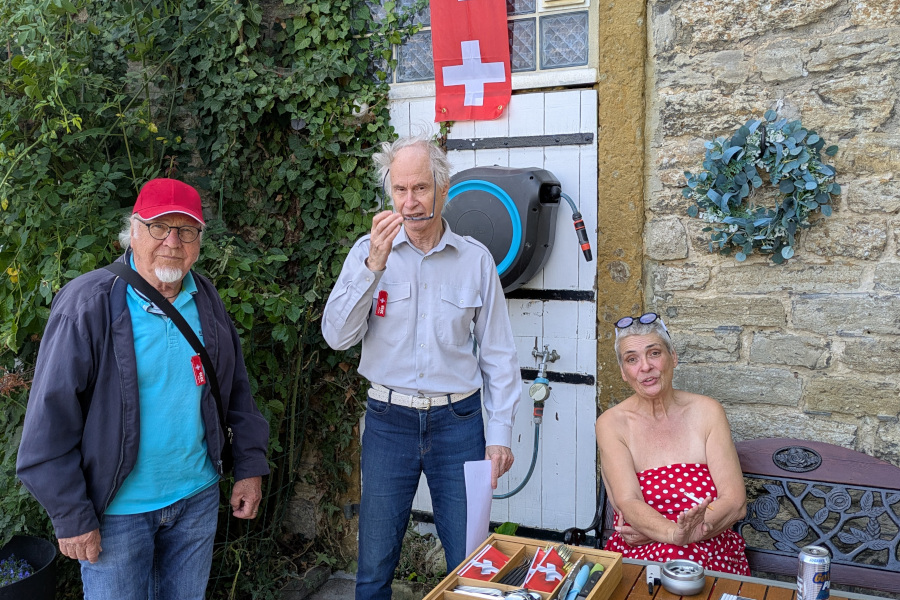 Ein Teil des Vorstands des Schweizer Vereins (von links) Bruno Büchel, Präsident Silvio Tedaldi, und Martina Betschart. Foto: privat
