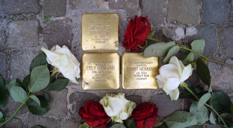 Neu verlegte Stolpersteine in Oerlinghausen. Foto: Privat