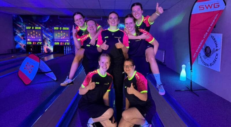 1. Damen (von hinten und links) Lilly Lemke, Madeline Wichert Paula Kurzius, Josephine Lammert, Jana Lammert, Nora Rüsenberg und Paula Lemke. Foto: Privat