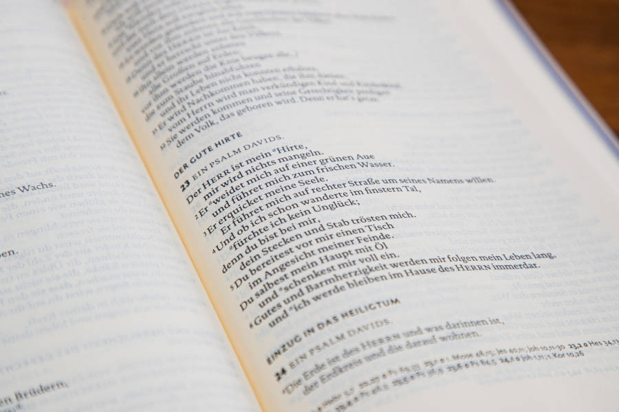Die Bibel gibt Orientierung: Menschen in Lippe lesen vor. Foto: Hans-Jörg Ott/fundus-medien.de