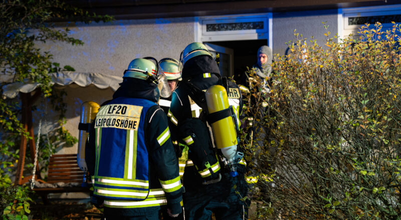Brand vor Kachelofen