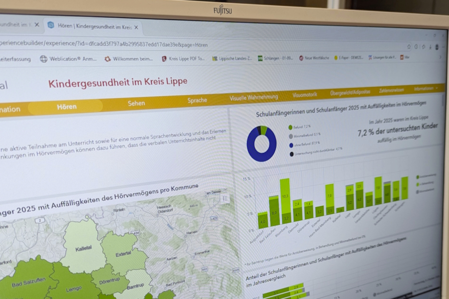 Dashboard zur Kindergesundheit in Lippe. Foto: Kreis Lippe