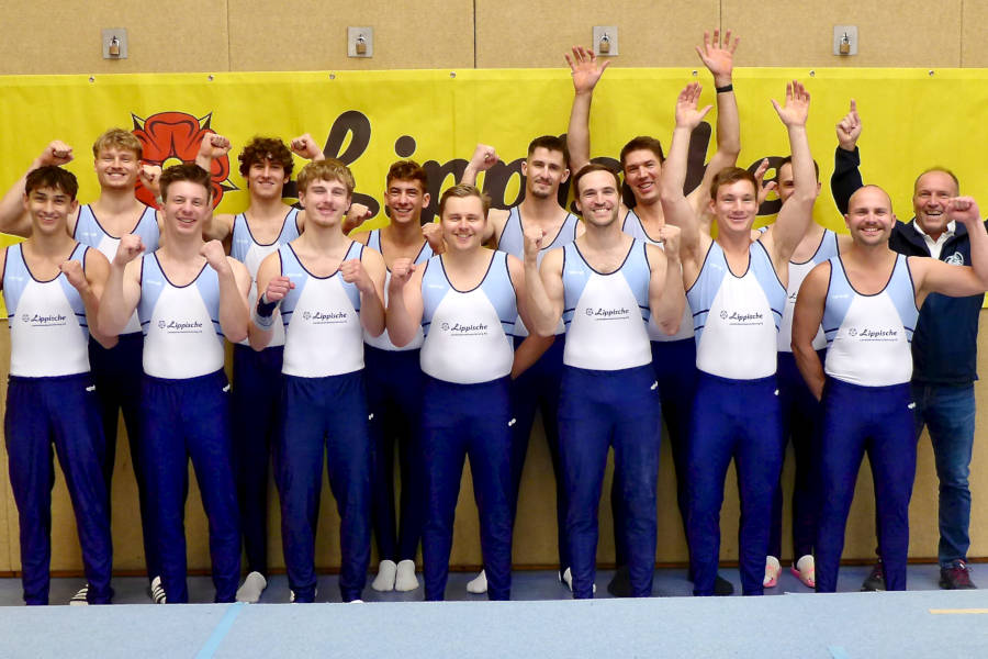 Die Turner des TuS Leo sind trotz der knappen Niederlage guter Stimmung. Foto: Privat